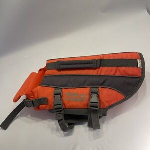 OUTWARD HOUND Raise The Woof Dog Life Jacket Orange Grey One Size